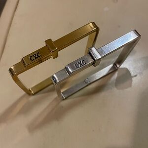 CXC Made in Spain Silver and Gold Bangles